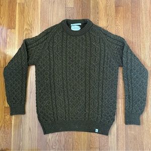 Peregrine Hudson Aran Jumper - Olive - Large